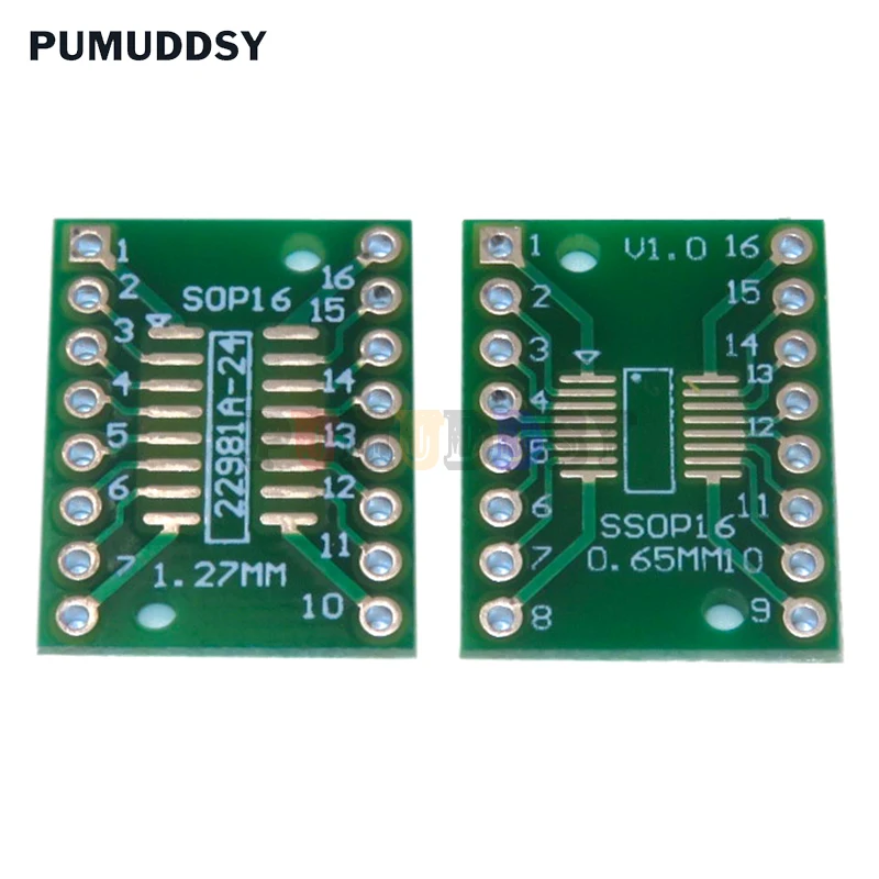 Placa PCB SMD de 10 piezas, adaptador de giro a DIP, placa convertidora SOP 8/16/14/20/24/28P, SOT89, SOT23, SOT223 A DIP SOP/MSOP/TSSOP - imagen 5