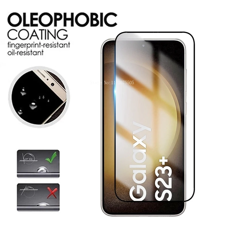 Vidrio templado 2 en 1 para Samsung Galaxy S23 + S22 + S21 + S23 S22 S21 Plus S20 FE Protector de pantalla en Sansung S 23 vidrio Protector - imagen 3