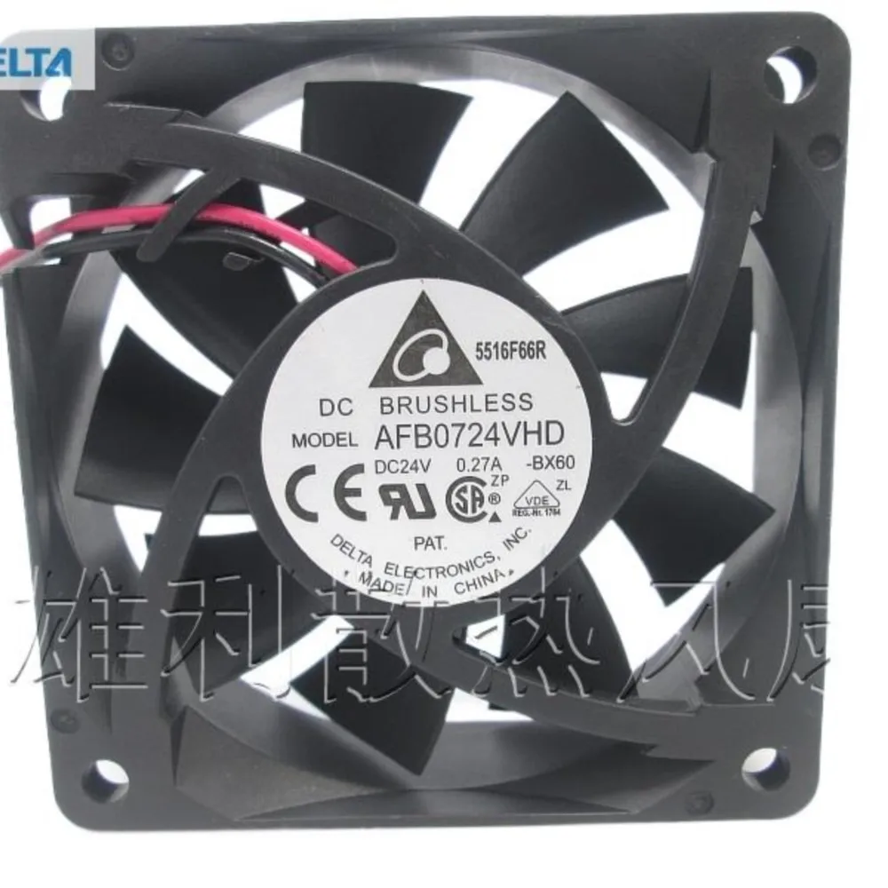Delta AFB0724VHD Ventilador DC sin escobillas 24V 0.27A 70x70x15 - imagen 3