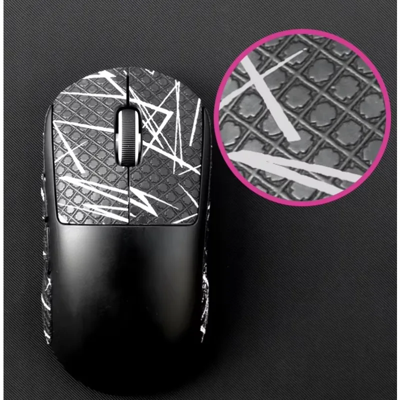 Cinta de agarre para ratón, pegatina hecha a mano para patín, piel de lagarto antideslizante, chupar el sudor para Logitech G304, PC Gamer, bricolaje, sin ratón, 1 ud. - imagen 3