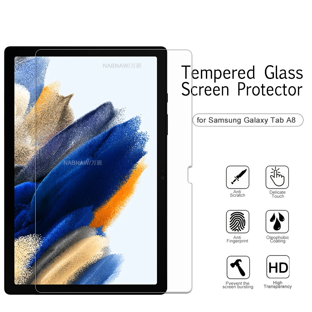 Protector de pantalla HD a prueba de arañazos de vidrio templado para Samsung Galaxy Tab A8 de 10,5 pulgadas SM-X200 SM-X205 - imagen 4