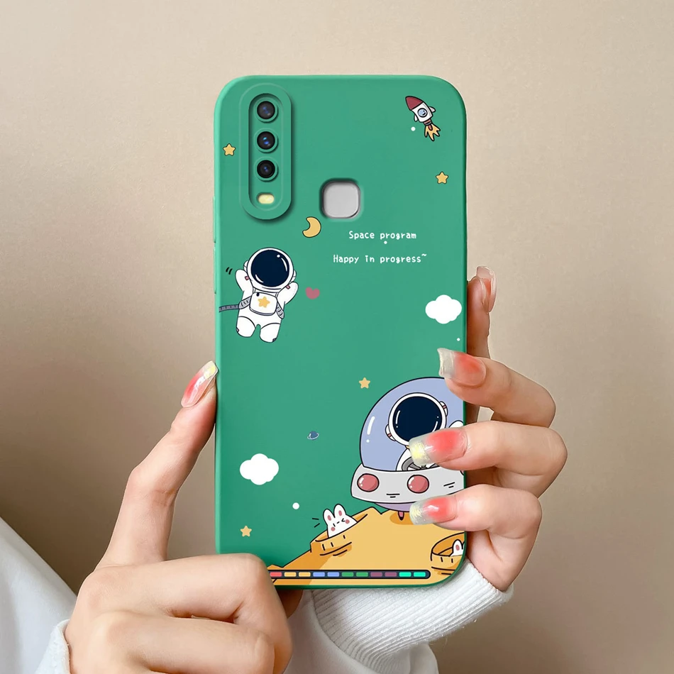 Funda bonita para Vivo Y17 Y17S, 4G, flor, silicona líquida suave, protección de lente mejorada, Fundas traseras de teléfono para Vivo Y 17 - imagen 5