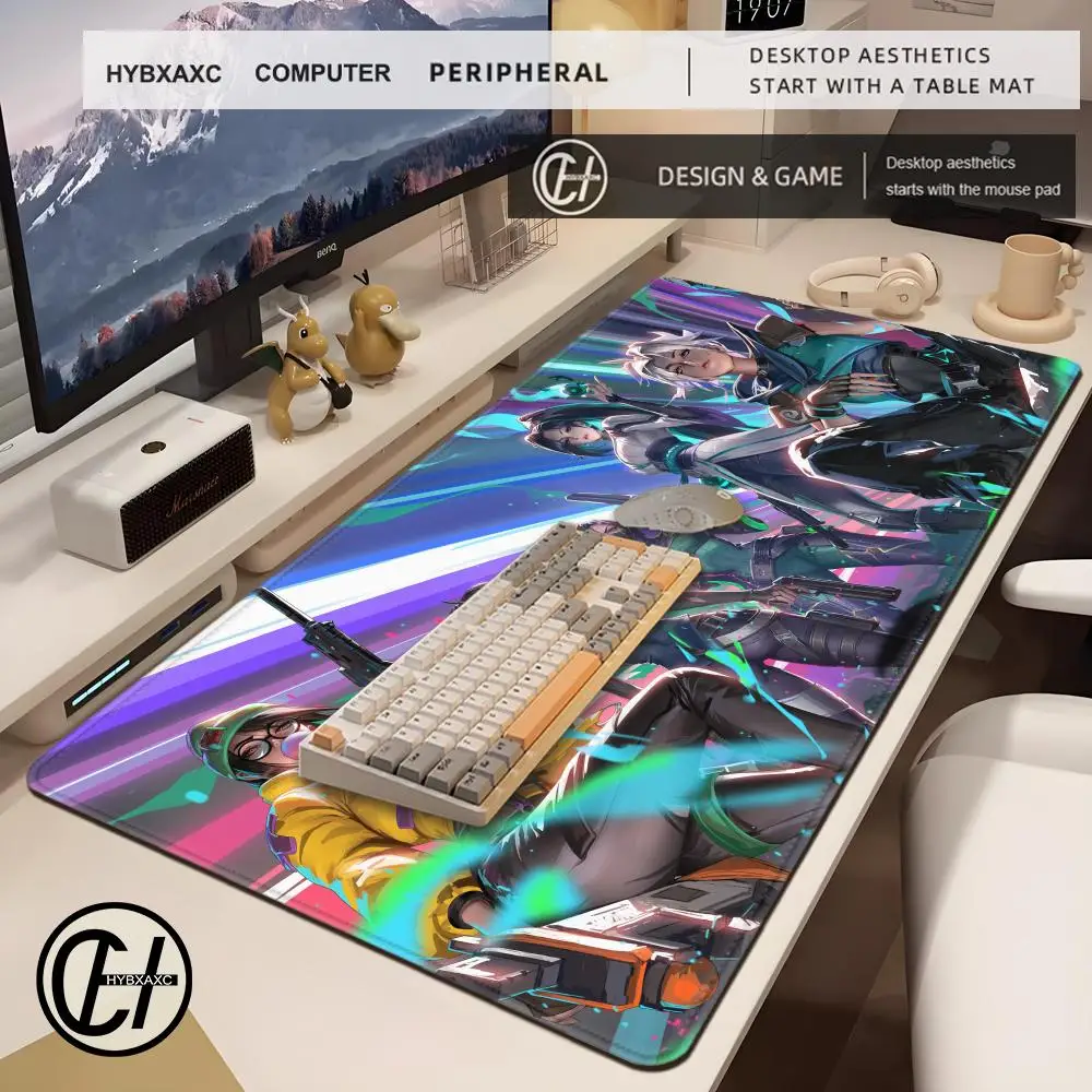 Alfombrilla de ratón Valorant Sage, accesorios para juegos de ordenador portátil, alfombra para teclado XL PC, alfombrilla de ratón Sexy de Chica de Anime, alfombrilla de escritorio grande Kawaii Fox - imagen 2
