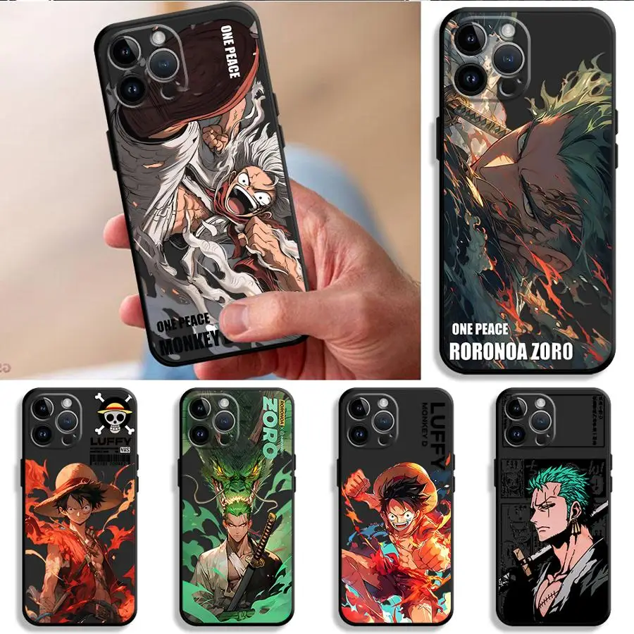 Funda Luffyy para iPhone XS X 11 15 16e 8 Plus 14 XR SE 12 Mini 16Pro Max 13 Pro carcasa suave negra 13Mini 11Pro 12pro 16e XS Max 14 - imagen 3