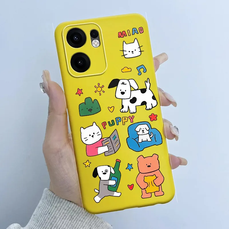 Para Oppo Reno13 F 5G funda lindas dibujos animados Panda funda de silicona suave fundas de teléfono para Oppo Reno 13F 13 FS Reno13F S 5G Fundas parachoques - imagen 3