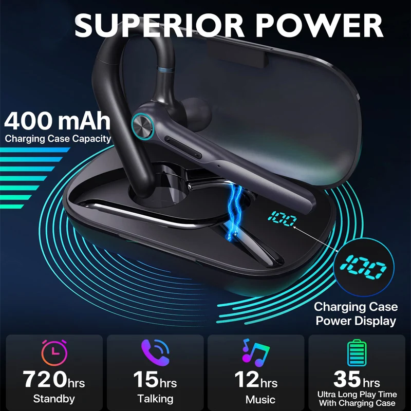 Con micrófono Auriculares inalámbricos Auriculares Bluetooth Auriculares Fone De Ouvido Audifonos Con Microfono Auriculares Inalambicos - imagen 3