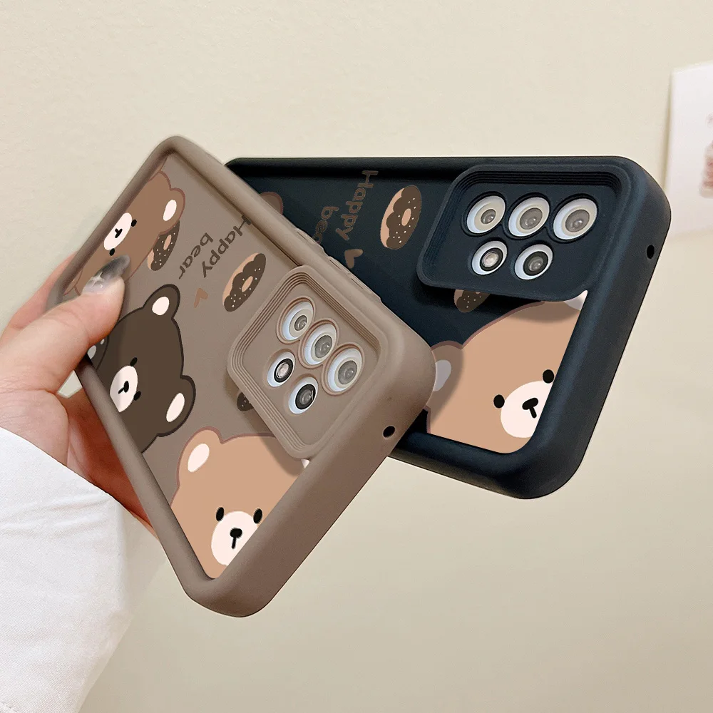 Funda de oso para Samsung A55 5G A54 A53 S24 Ultra Plus S23 S21 S20 FE A52 A35 A34 A15 A13 A14 A05s A32 A24 A23 A25 A73 fundas de TPU - imagen 5