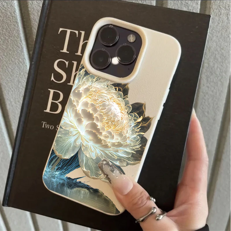 Hermosa funda con patrón de lichi de flor grande Diagonal para OPPO A38 A18 A17 A16 A15 A57 A58 A78 A79 A77 A76 A96 A52 A92 A53 A98 A78 - imagen 4