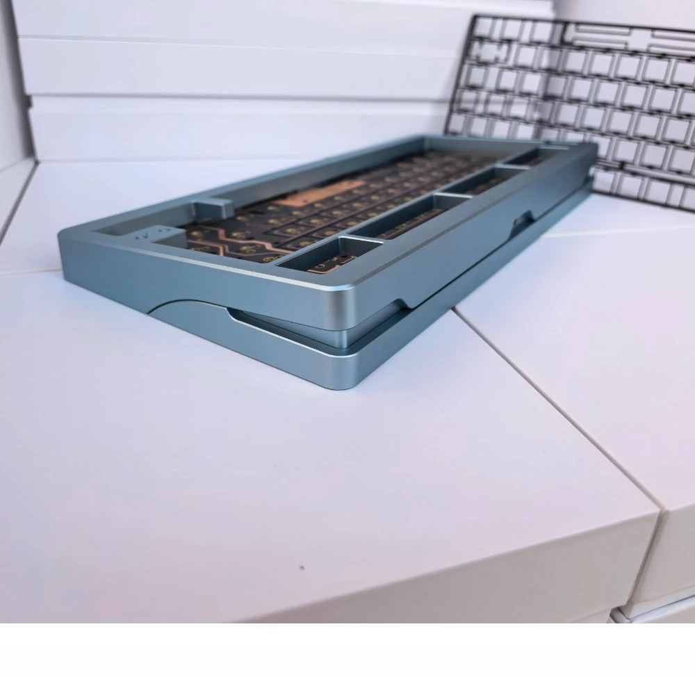 Tutor75 Teclado mecánico Kit de aluminio Junta triple inalámbrica HotSwap Personalizado 75% Teclado para juegos de oficina Ánodo Edición limitada