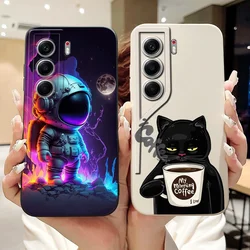 Funda de silicona para Tecno Camon 40 / 40 Pro 4G, gato astronauta
