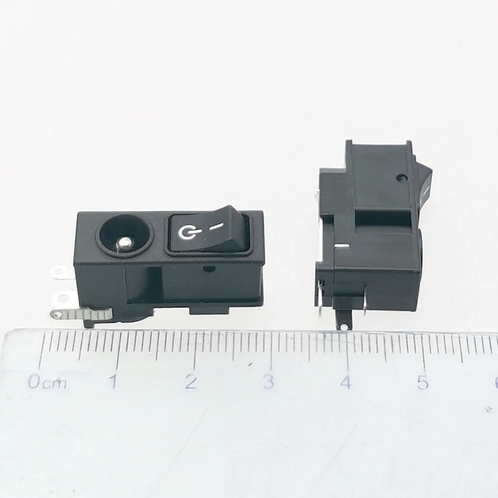 1 conector CC 5,5*2,1 5,5*2,5mm toma de corriente RJ-003 puerto de alimentación CC hembra con interruptor 2 en 1 soporte CC conector de RJ-002 - imagen 5