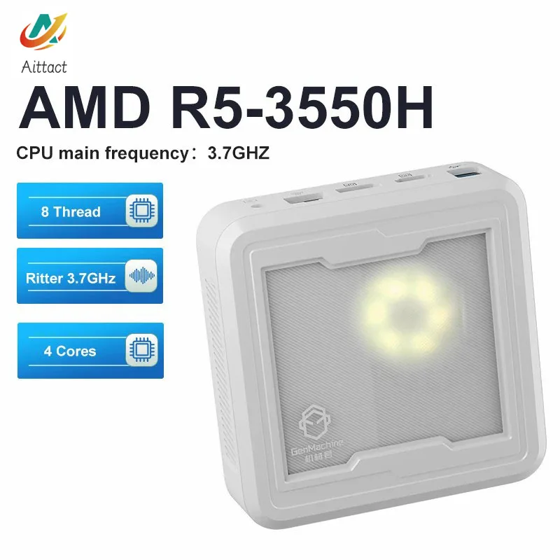AITTACT nueva Mini PC luz AMD Ryzen 5 3550H Ryzen 7 3750H Windows 11 DDR4 Ram M.2 2280 SSD escritorio AMD Gaming PC ordenador - imagen 2