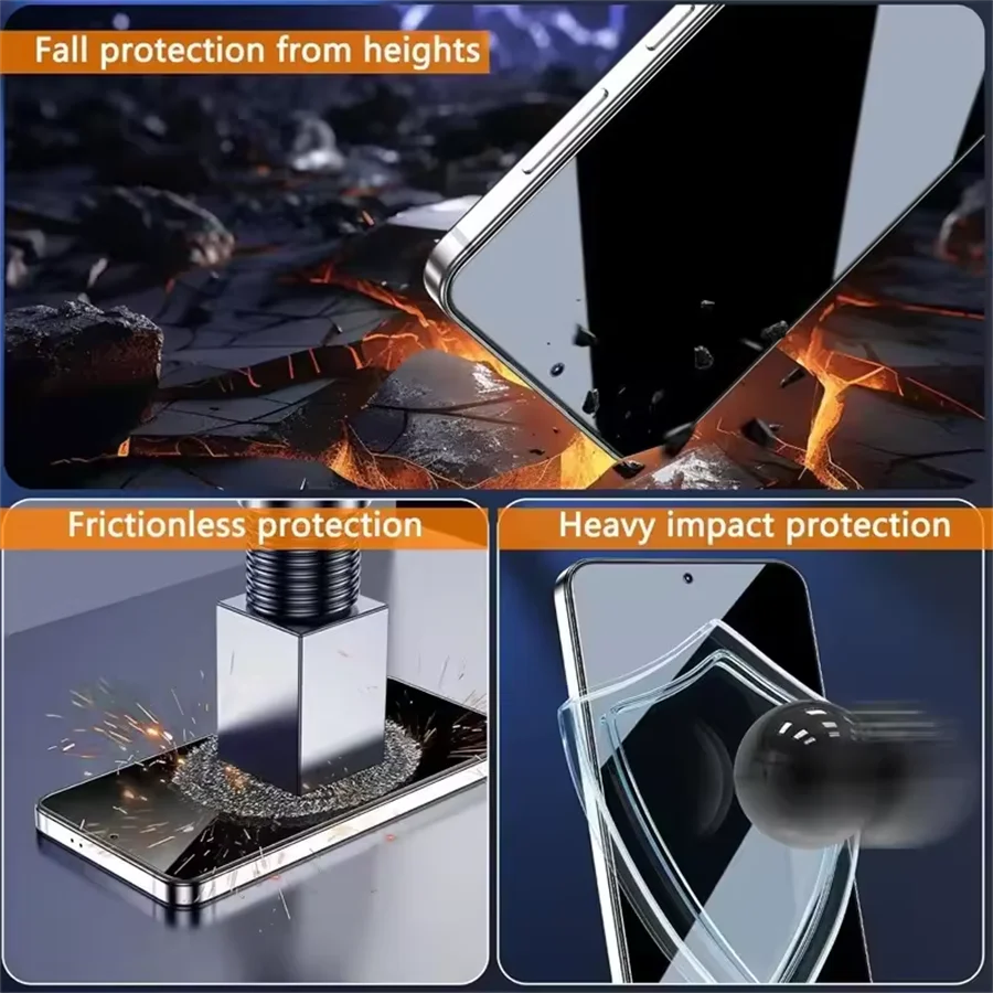 Película protectora de pantalla de privacidad para Samsung Galaxy S21 S22 S23 S24 S25 Plus, vidrio templado protector antiespía Ultra Edge, 2 uds. - imagen 3