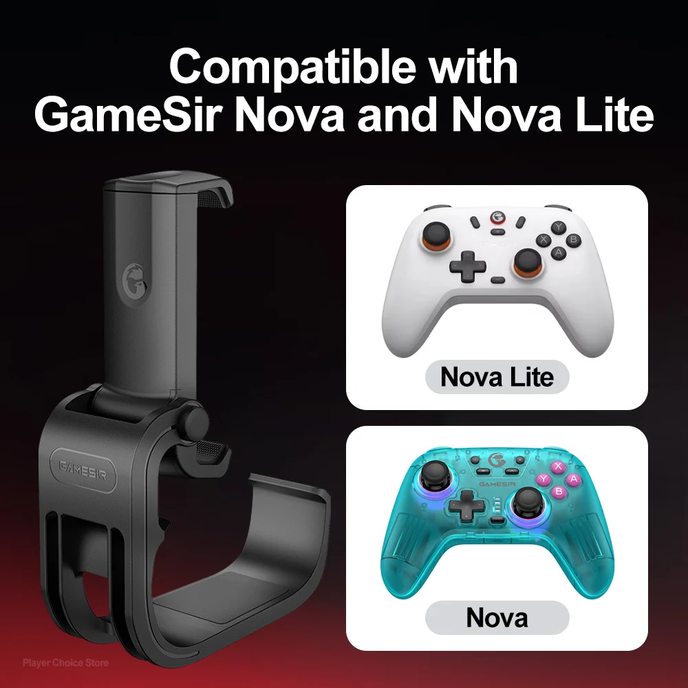 GameSir Nova Gamepads Soporte con clip para teléfono móvil Soporte para teléfono Nova Lite ancho de ajuste 75-102 mm Diseño plegable - imagen 3