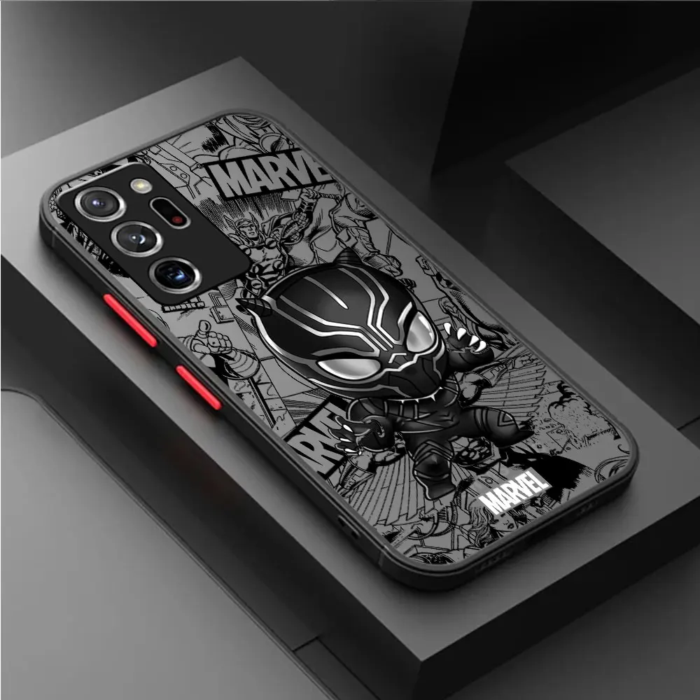 Funda de teléfono mate con estampado de Spiderman de Marvel para Samsung Galaxy S22 S23 Ultra Note 20 Ultra 10 Plus 8 9 S20 FE S21 Note - imagen 5
