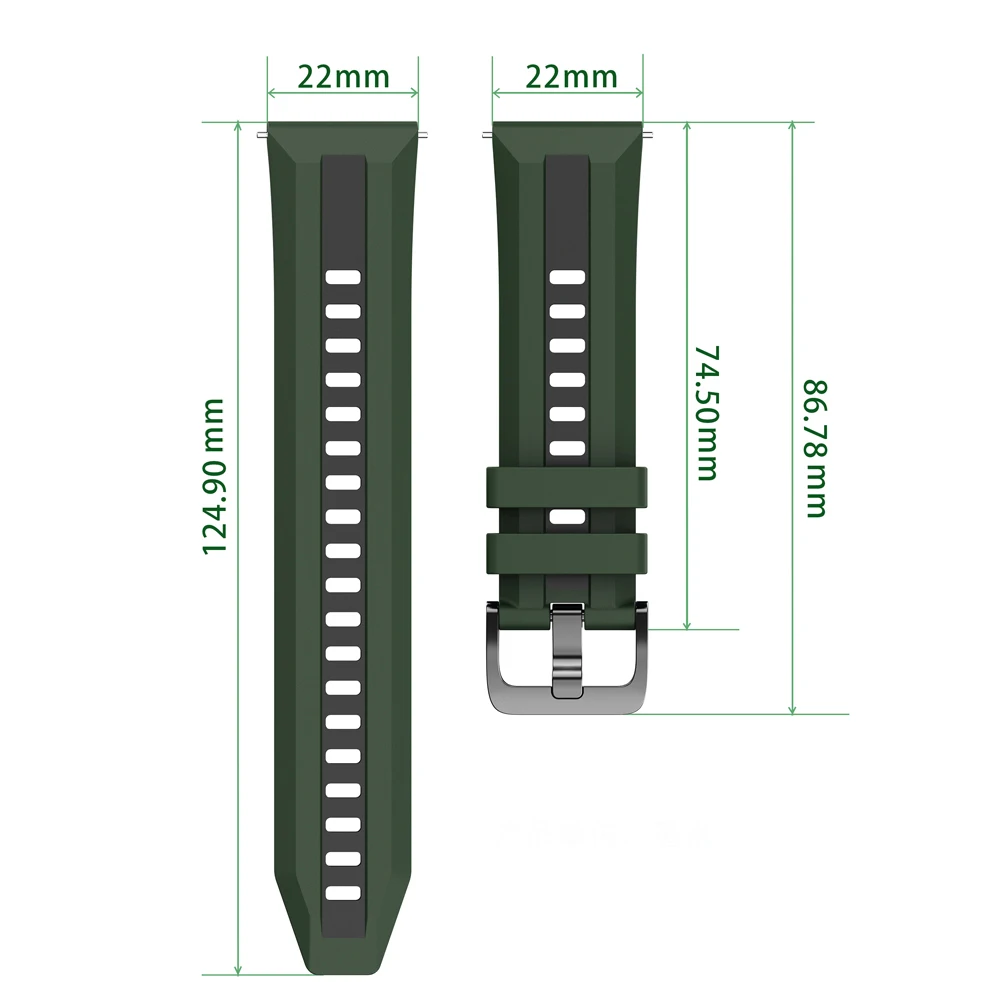 Correa de silicona de dos tonos de 22mm para Huami AMAZFIT BIP 6 5 UNITY correa de reloj AMAZFIT GTR 4 3 Pro GTR 47mm BALANCE 2 pulseras deportivas - imagen 4