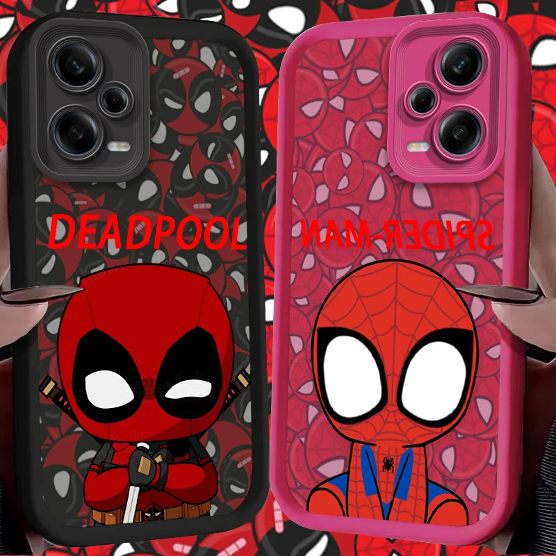Funda Marvel Cute Deadpool Spider-Man para Xiaomi Redmi Note 13 14 12 11 Pro Plus 5G 14S 12S 11S 10S 10 9 Redmi 14C 13C 12C 12 4G - imagen 2