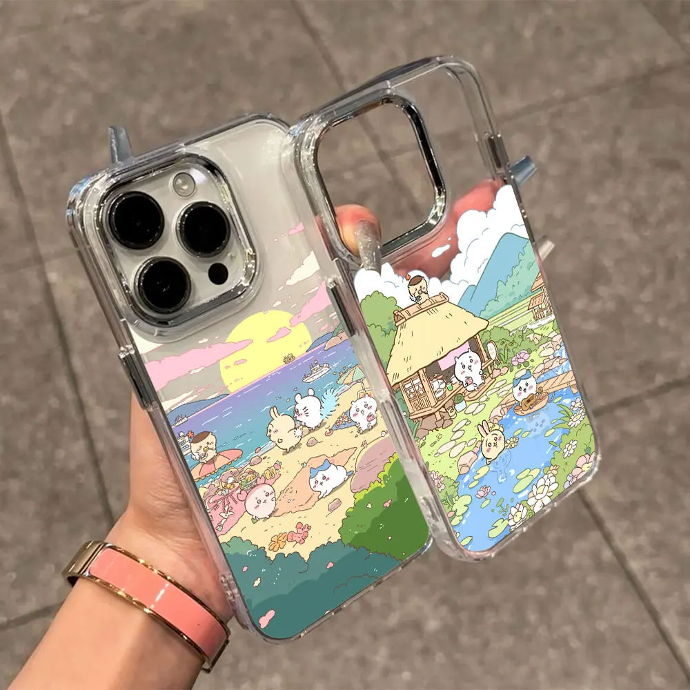 Preciosa y divertida funda de teléfono Chiikawas para Xiaomi Mi 15 14T 14 12T 11T 11 Lite Poco X7 X6 F5 F6 X5 X4 X3 GT Pro 4G 5G transparente - imagen 2