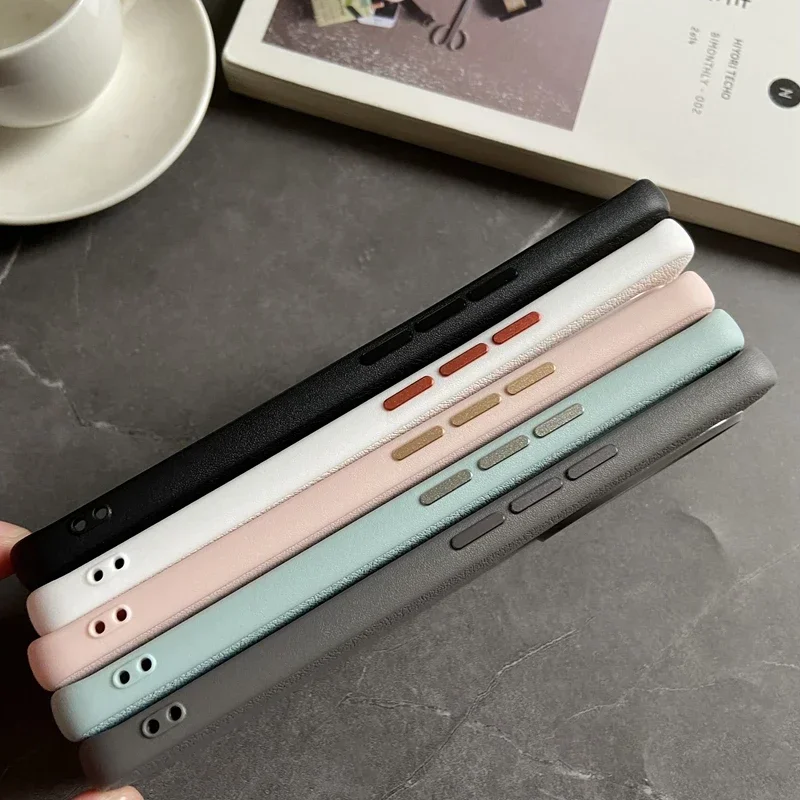 Funda para Honor 200 Pro Honor200, funda de cuero de lujo de Color desnudo TPU para Honor 200Pro, parachoques Simple de negocios a prueba de golpes - imagen 3