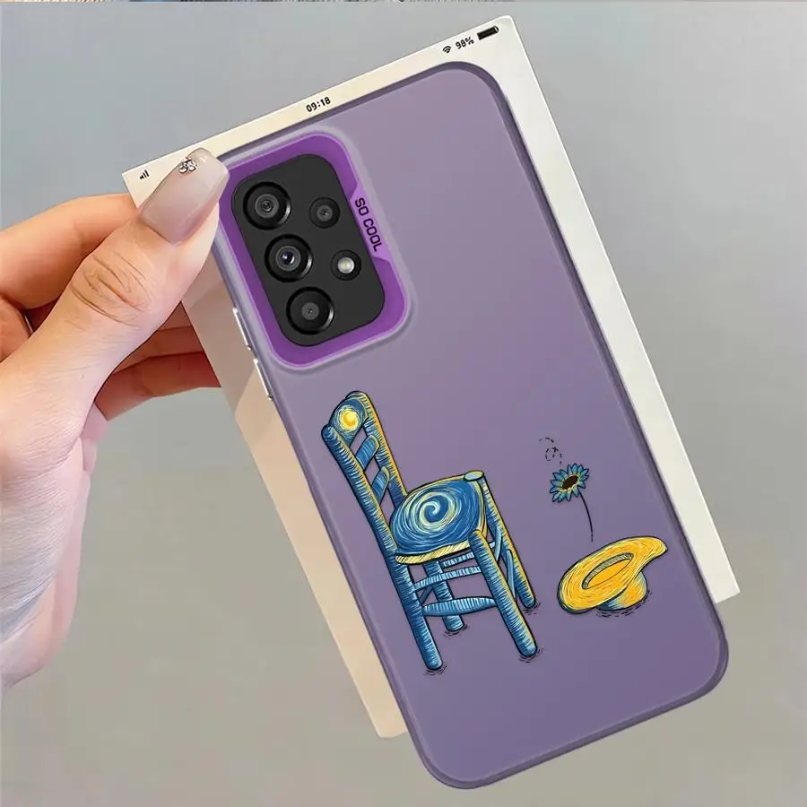 Funda para Samsung Galaxy A12 A06 A14 A16 A02 A50 A04e A03 A13 A20s A15 A11 funda trasera para teléfono Van Gogh creatividad - imagen 4