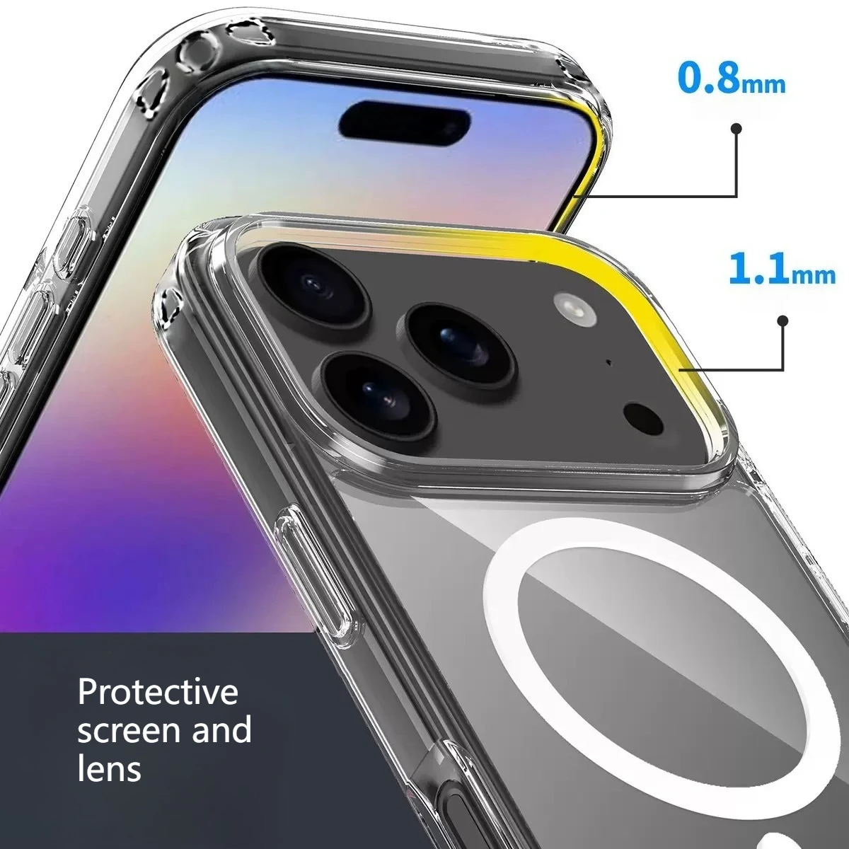 Magasafe-funda de carga inalámbrica magnética para iPhone 17 Pro Max, funda trasera transparente a prueba de golpes para teléfono - imagen 3