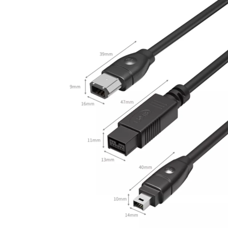 EEE 1394 FireWire 800 - FireWire 400, Cable de 9 a 9 pines, 6 pines, 4 y 6 pines, 4 pines a 4 pines, ILink IEEE 1394B - imagen 2