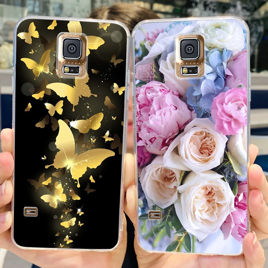 Para Samsung Galaxy S5 funda G900F G900I G900M G900A G900T Linda funda pintada suave TPU funda de teléfono para Samsung S5 S 5 GalaxyS5 bolsas - imagen 2