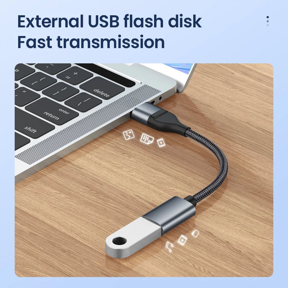 Adaptador de teléfono USB C OTG 2 en 1, Cable macho A hembra 2,0, para Samsung, Xiaomi, teléfono, portátil y tableta - imagen 4