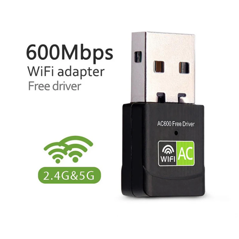 600M no necesita conducir tarjeta inalámbrica USB de doble banda 2,4G/5,8G adaptador Wifi de escritorio/portátil - imagen 3