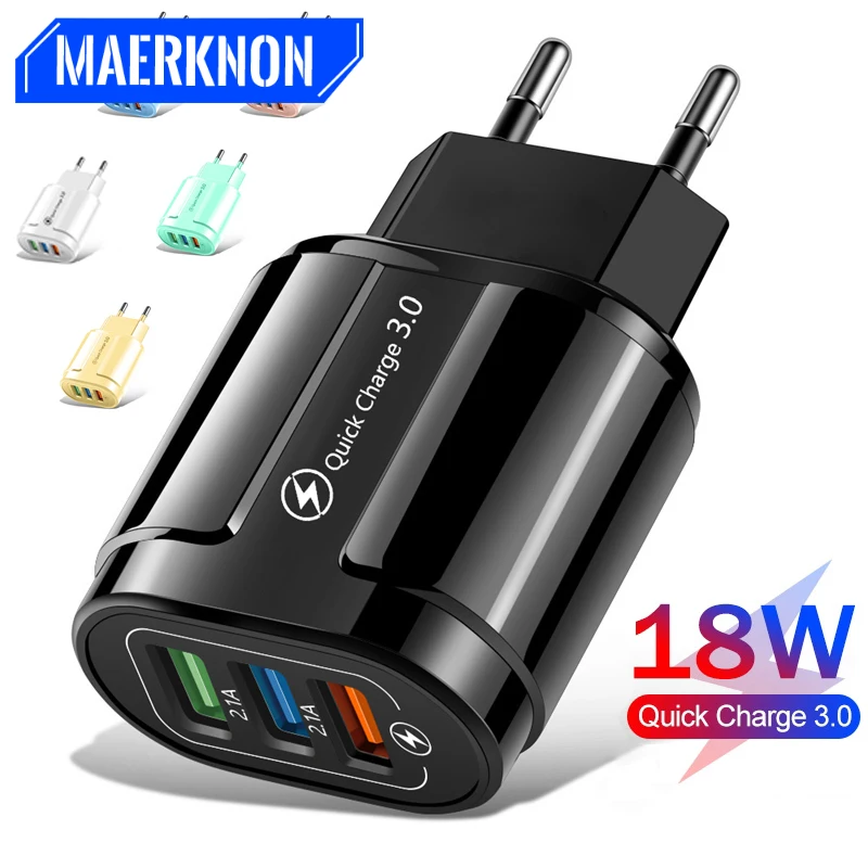 Cargador de carga rápida 3,0 para iphone 14, 13, 12 pro max, Samsung, Xiaomi, Huawei, adaptador de cargador de pared, Cargador USB