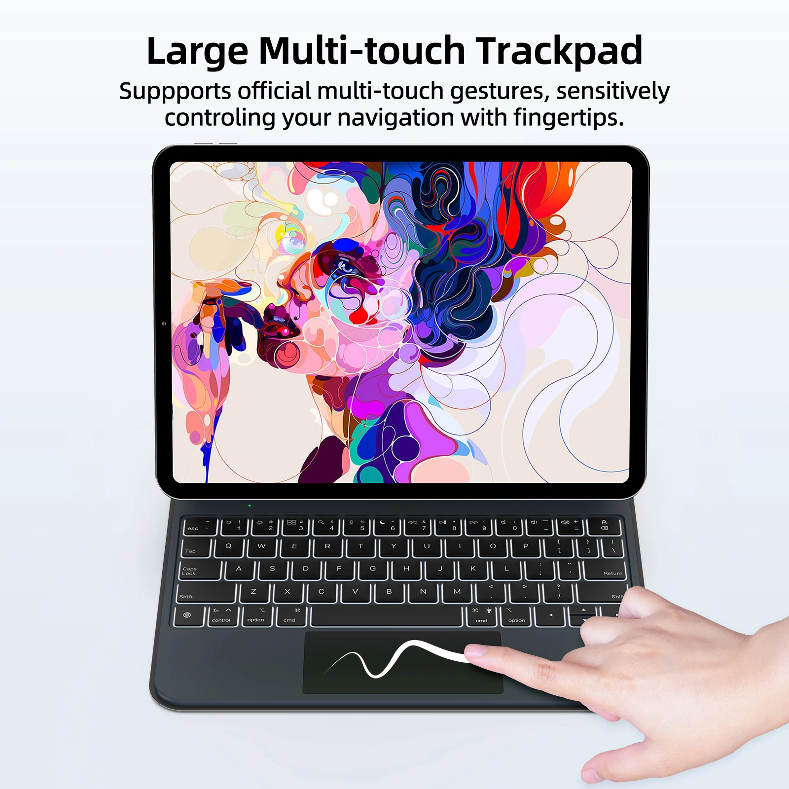 GOOJODOQ Funda Teclado Mágico para iPad Pro M4 con Carga Inversa - imagen 2