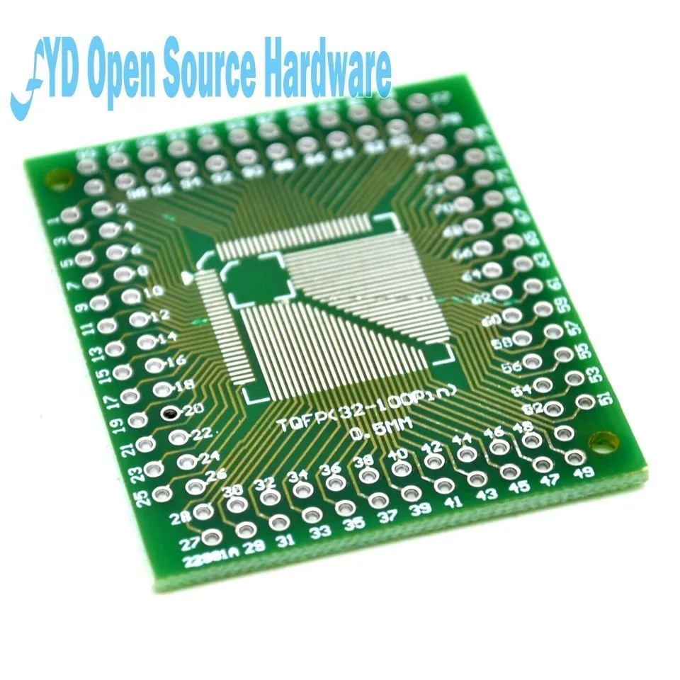 FQFP-Placa de transferencia DIP, adaptador de paso de PinBoard, 5 piezas, TQFP 32, 44, 64, 80, 100, LQFP A DIP - imagen 3