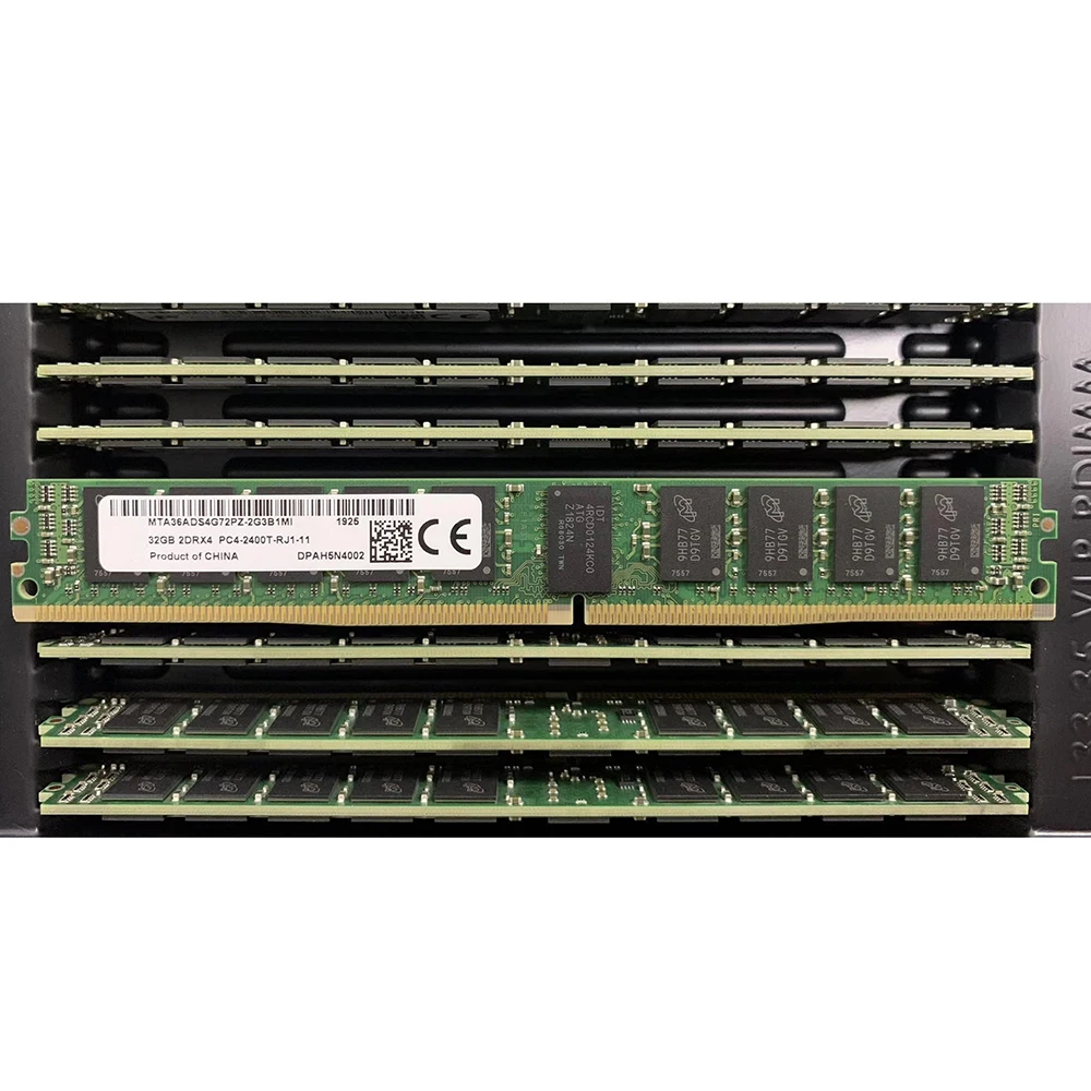1 Uds RAM 32GB REG media U tira estrecha VLP memoria de servidor MTA36ADS4G72PZ-2G3B1 32G 2DRX4 2400 DDR4 - imagen 4
