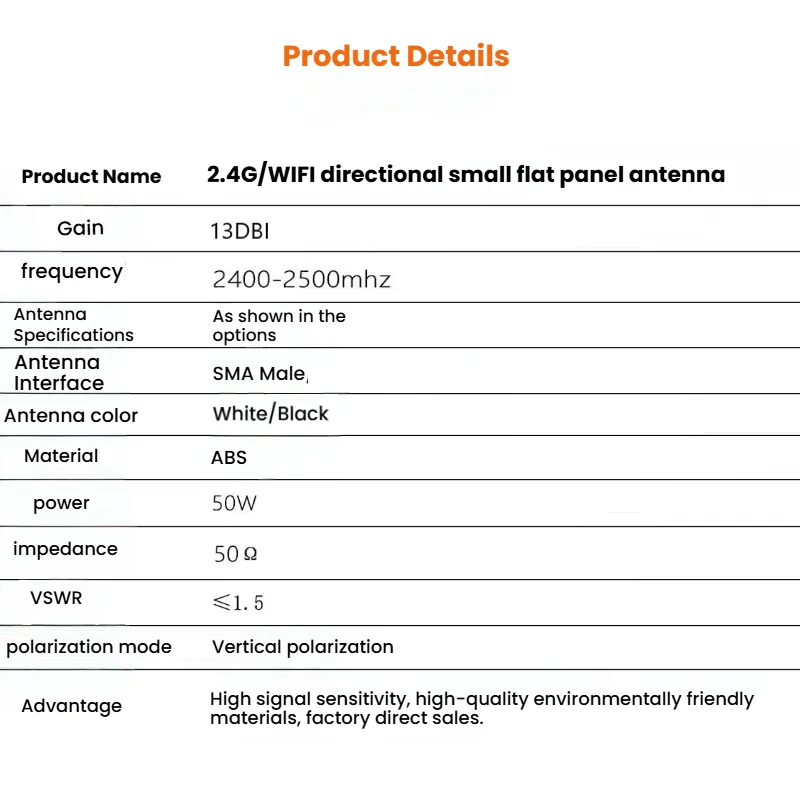 EOTH 2,4G WiFi antena plana 13dBi antena direccional de largo alcance de alta ganancia amplificador de señal de teléfono móvil SMA para enrutador PC inteligente - imagen 5