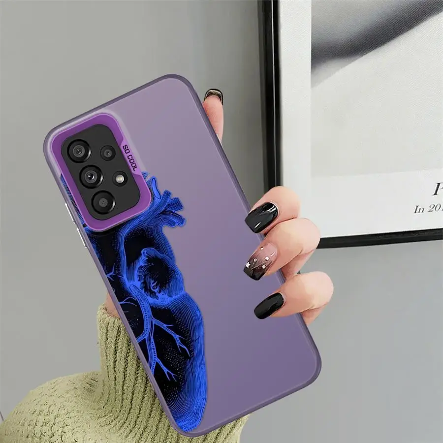 Funda trasera de teléfono para Xiaomi Redmi 14C 13C A1 A2 Plus 12C A5 K60 9C 10C 9T corazón rojo y azul - imagen 4