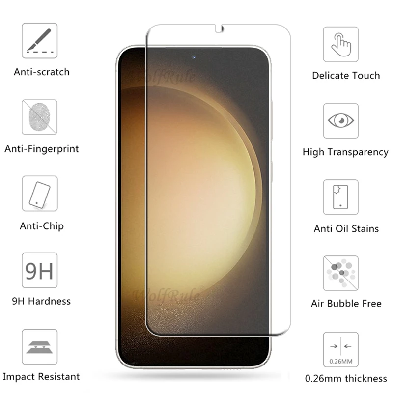 4 en 1 para Samsung Galaxy S23 vidrio para Samsung S21 S22 S23 Plus vidrio templado 9H Protector de pantalla para Samsung S23 lente de cristal - imagen 2