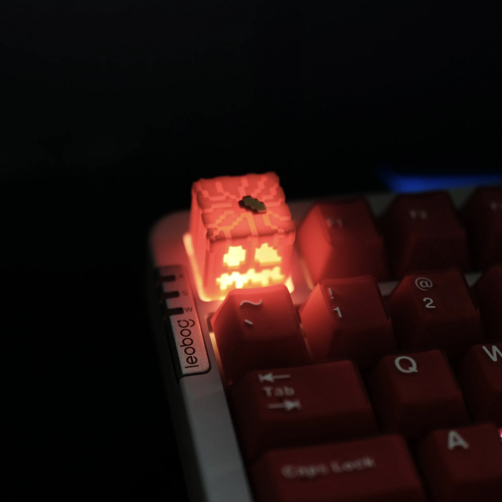 Teclas de linterna de calabaza My World, teclas de juego 3D personalizadas para teclado mecánico DIY, llave ESC translúcida de resina para Halloween, 1 ud. - imagen 4
