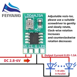 Controlador LED PWM de corriente constante ajustable con módulo Buck