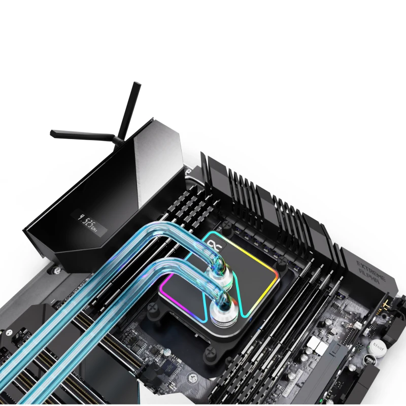 Alphacool Core 1 5V Aurora CPU bloque de agua Compatible con AMD AM4,AM5, para enfriador INTEL LGA 1700, cobre niquelado, negro, plateado