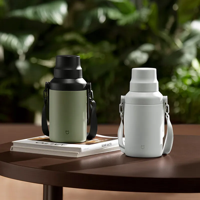 Xiaomi-termo de acero inoxidable de gran capacidad, 1000ml, vaso aislado portátil con cuerda, botella térmica - imagen 2