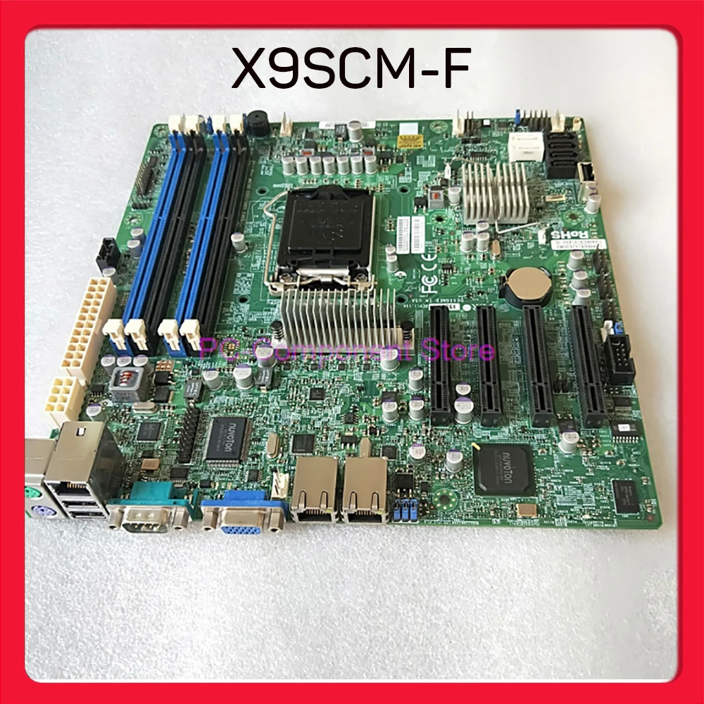 Placa base para estación de trabajo de servidor X9SCM-F, enchufe único H2 LGA1155, compatible con la serie E3-1200 E3-1200 V2 - imagen 2