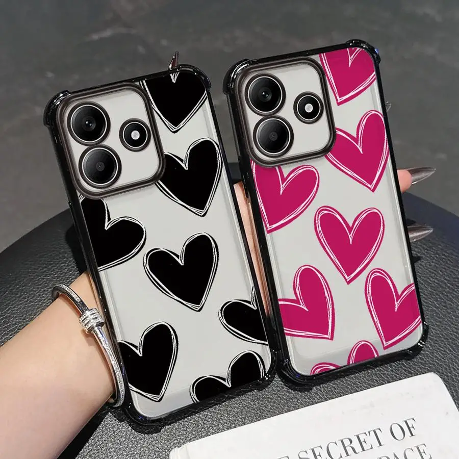 Funda creativa con forma de corazón de amor para Redmi Note 10 Lite 14 Pro Plus 11 12 13 10 Pro 10s 11s 9S funda suave