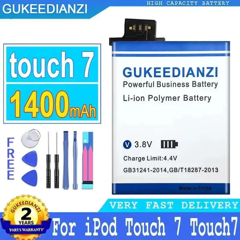 Para iPod Touch 7 Touch7 A1574, batería de reproductor multimedia portátil de 1400 mAh