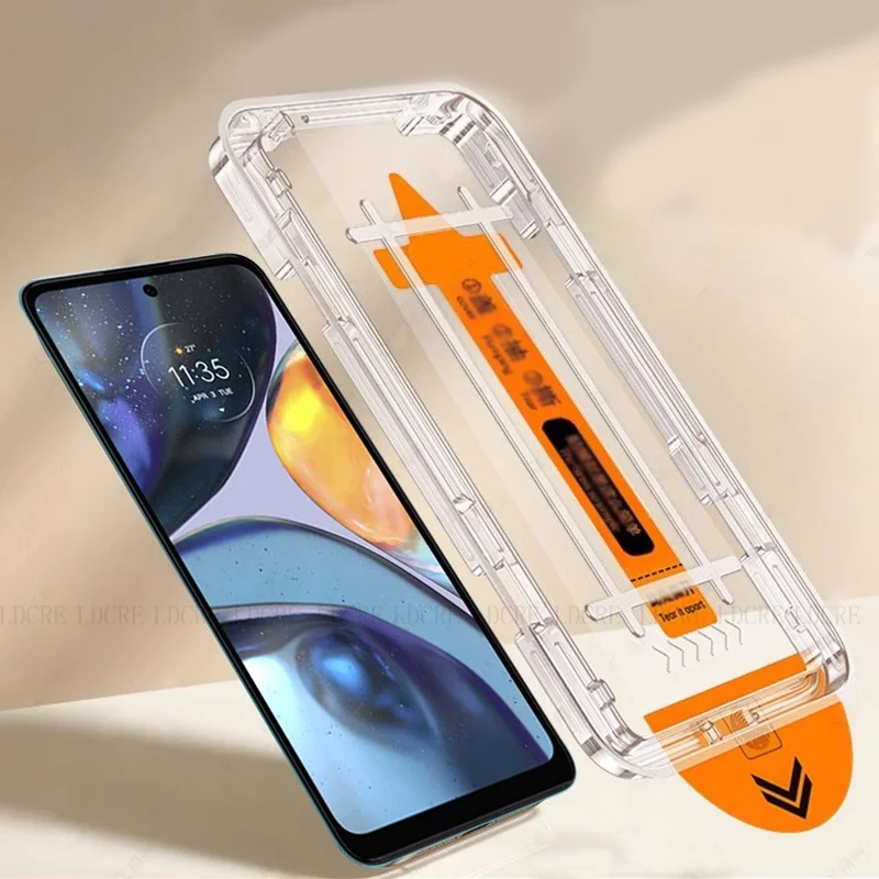 4/3/2/1 Uds para Motorola Moto G22 vidrio Moto G22 vidrio templado 9H HD Protector de teléfono libre de polvo Protector de pantalla completa Moto G22 - imagen 2