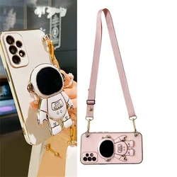 Funda Silicona Samsung Galaxy A14/A53 – Soporte Astronauta Cordón Cruzado