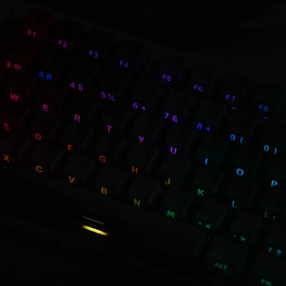 Teclas impresas con lados de Color translúcido degradado, 130 teclas, para teclado mecánico, teclas Cangjie en inglés y coreano, Cherry PBT - imagen 4