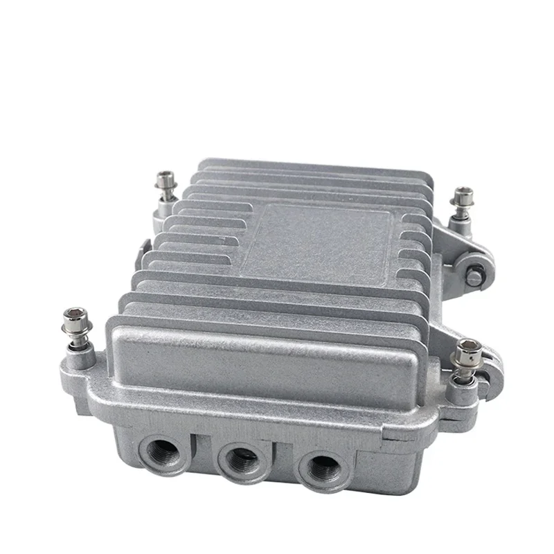 Caja de puente inalámbrica AP para estaciones básicas de comunicación de amplificador de red exterior, carcasa de aluminio fundido, caja impermeable IP66 de Metal - imagen 5