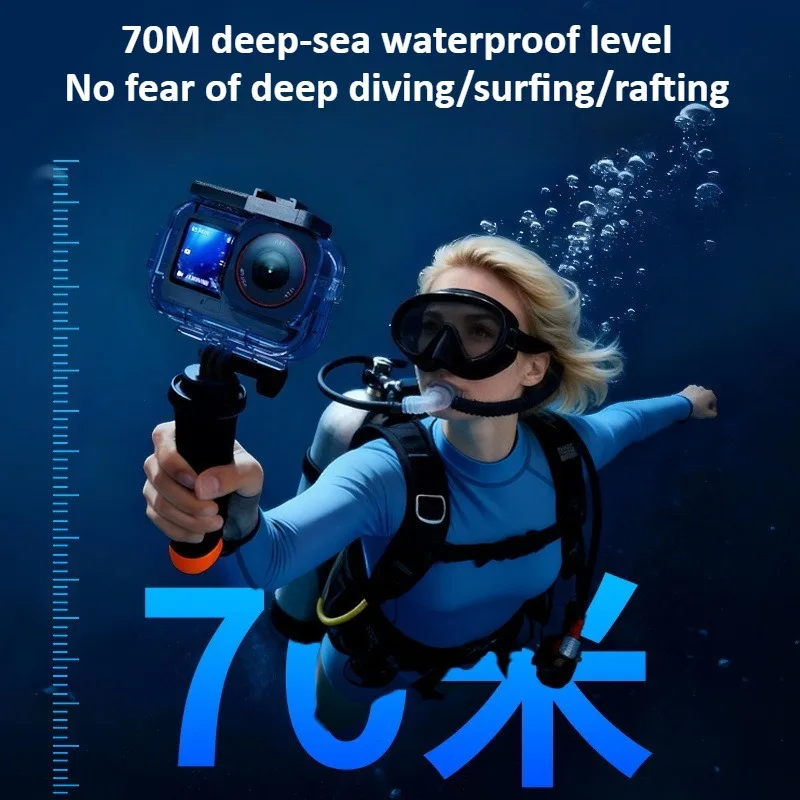 Funda impermeable para buceo de 70M de profundidad para DJI Osmo Action 6, carcasa protectora para buceo subacuático, accesorios para cámaras deportivas - imagen 4