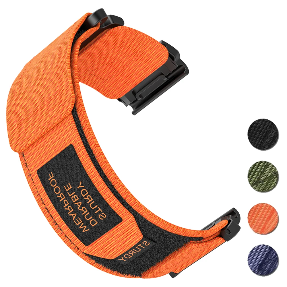 Correa deportiva de nailon para reloj Garmin Tactix 7Pro Fenix 7X 6X 7 5 6 Pro 5X Plus 3 3HR pulsera para Garmin Band 26mm 22mm