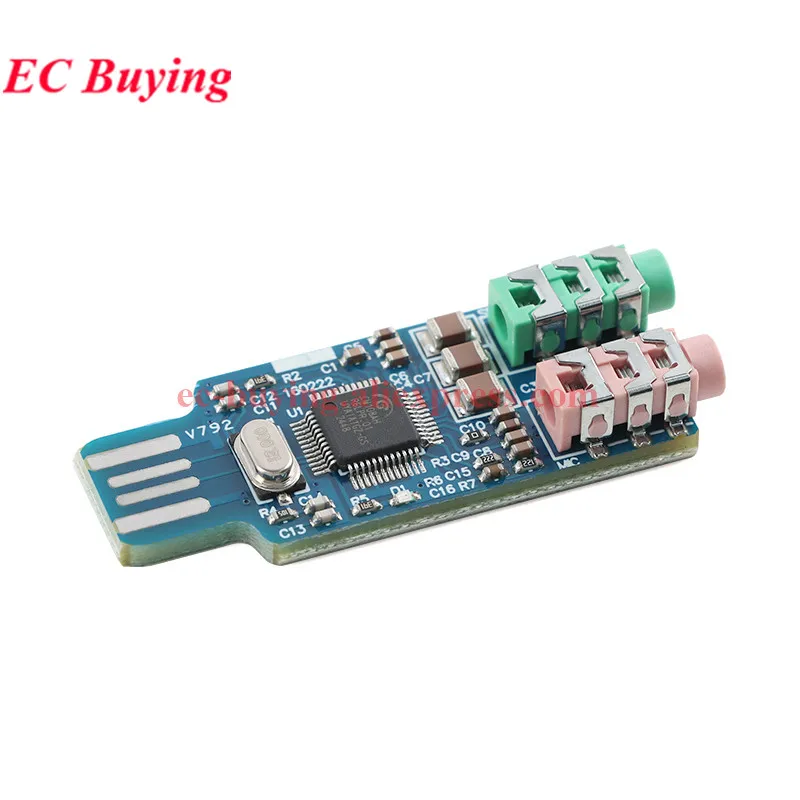 2 uds/1 unidad CM108 unidad USB 2,0 tarjeta de sonido gratis ordenador portátil módulo de tarjeta de sonido externa Audio Notebook tarjeta de sonido USB sin conductor - imagen 4